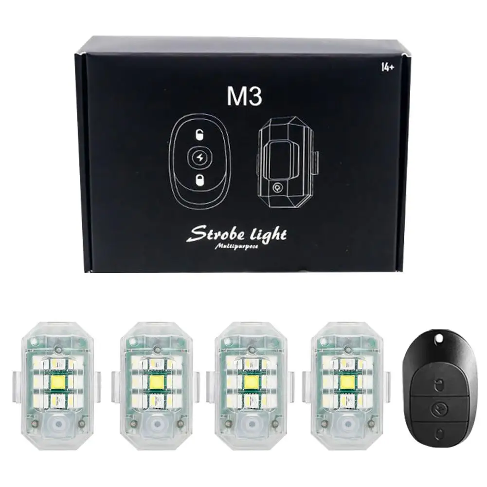 

Мотоциклетный беспроводной светодиодный стробоскоп с дистанционным управлением, световой навигационный сигнальный индикатор для автомобиля, велосипедного дрона