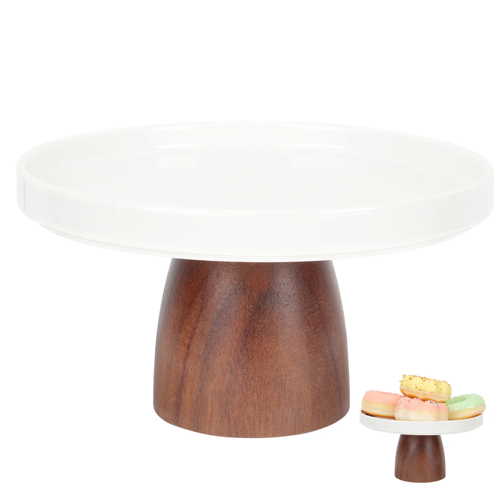 

Cake Stand Dessert Cupcake Display Holder Tray Wedding Footed Serving Rustic Platter Ceramic Round Birthdayturning Riser