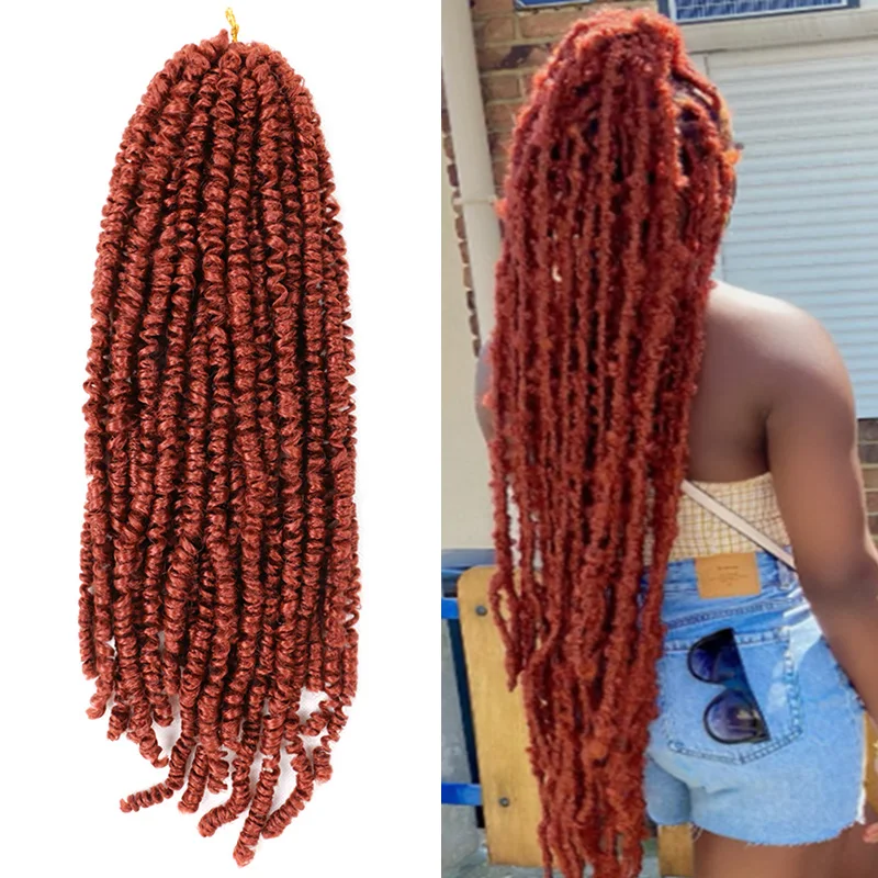 Синтетические пушистые Пружинные косички 18 дюймов удлинитель вязание крючком