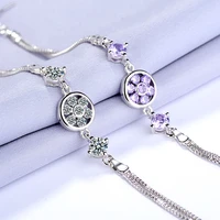 fashion silver new woman brand jewelry ladies bracelets round simple charm bracelets for women