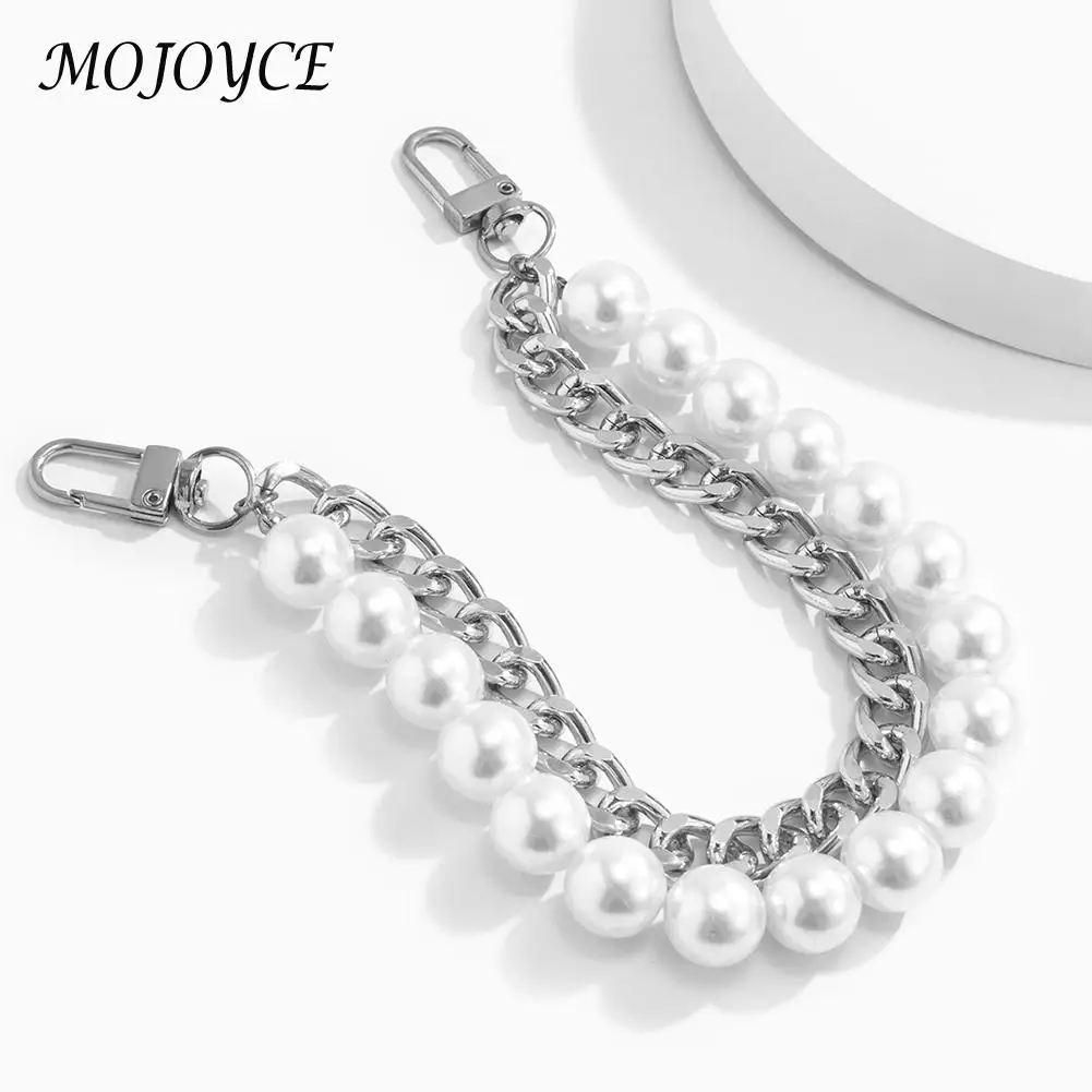 

24cm Pearls Chain Strap For Handbag Fashion Accessories For Handbags Handles For Handbag Imitation Pearl Bag Chain Metal Chains
