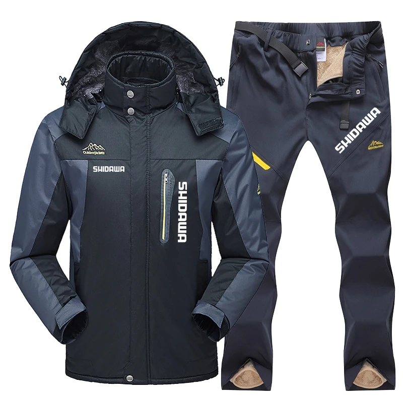 

Новые зимние мужские плюшевые и утепленные теплые рыболовные комплекты уличная ветрозащитная водонепроницаемая одежда для кемпинга и альпинизма Холодостойкие лыжные костюмы