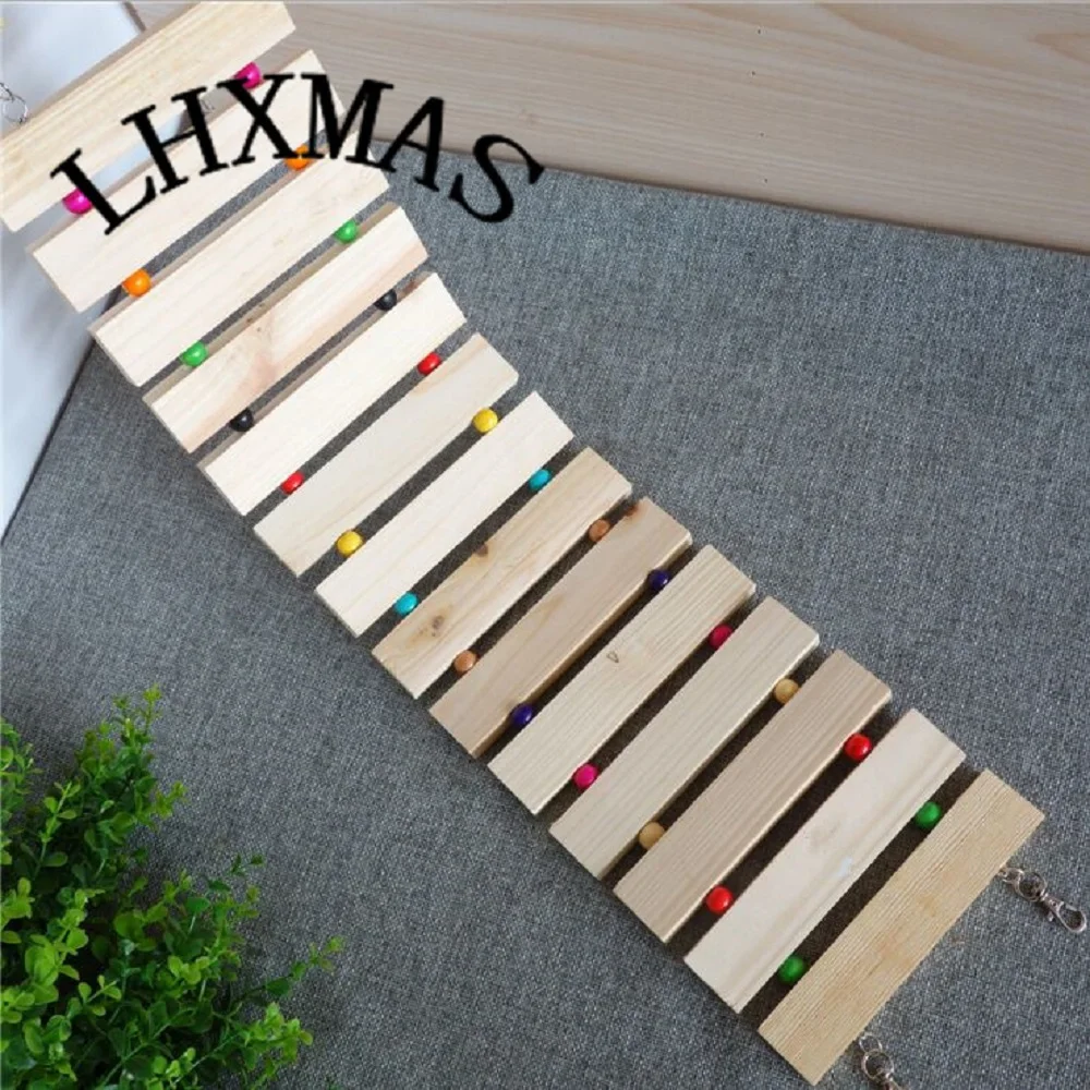 LHXMAS PET STORE деревянные строительные доски лестница мост попугай Gerbils игрушки D365