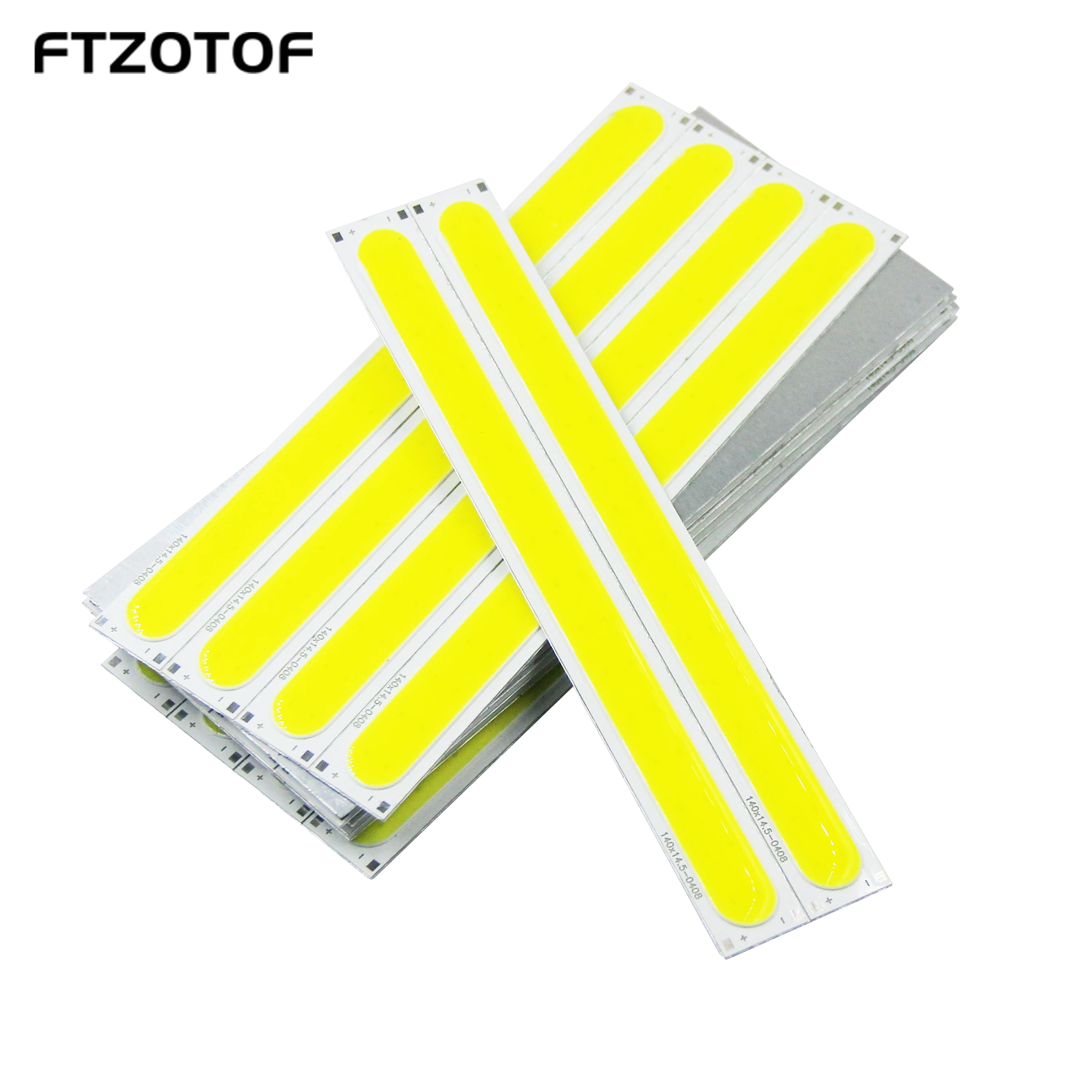 

FTZOTOF COB Light Source Lamps 140x14.5mm DC 12V 6W Module 600LM Cool White LED Stick Chip Strip Onboard For Diy Work Home Bulbs