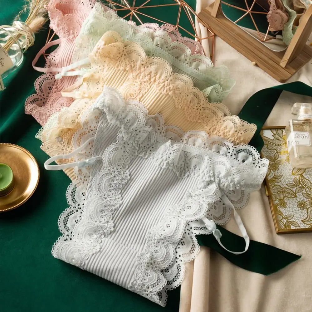 

Lace Ruffle Solid Color Panties Lingerie Women Cotton Underwear Fashion Soft Breathable Low Waist Female Briefs