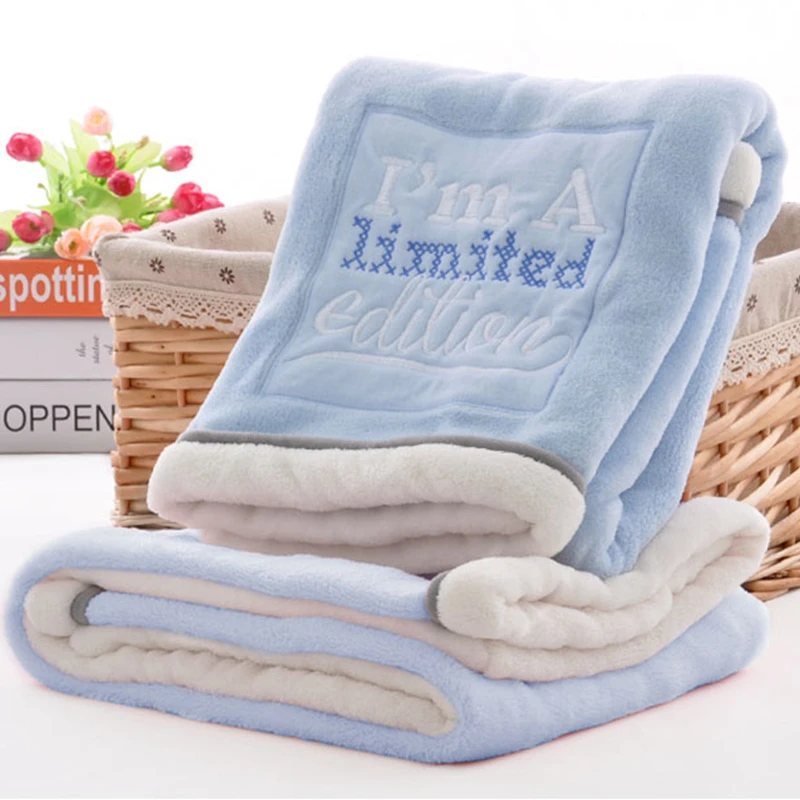 

High Quality Baby Blanket Thermal Fleece Cobertor Infantil Swaddle Nap Receiving Stroller Wrap Newborn Baby Bedding Bebe Blanket