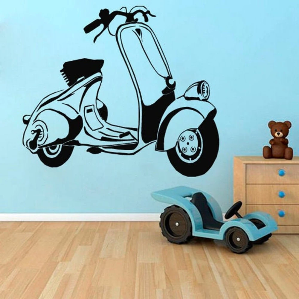 

Наклейки на стену с мотокроссом, мотоциклом, велосипедом-внедорожником, крутая стильная Наклейка на стену для мальчиков, спальни, клуба, муж...