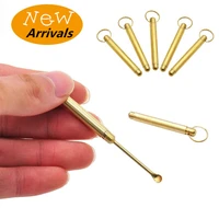 7 2cm aluminium alloy ear spoon keychain portable ear wax cleaner tool smoking accessories