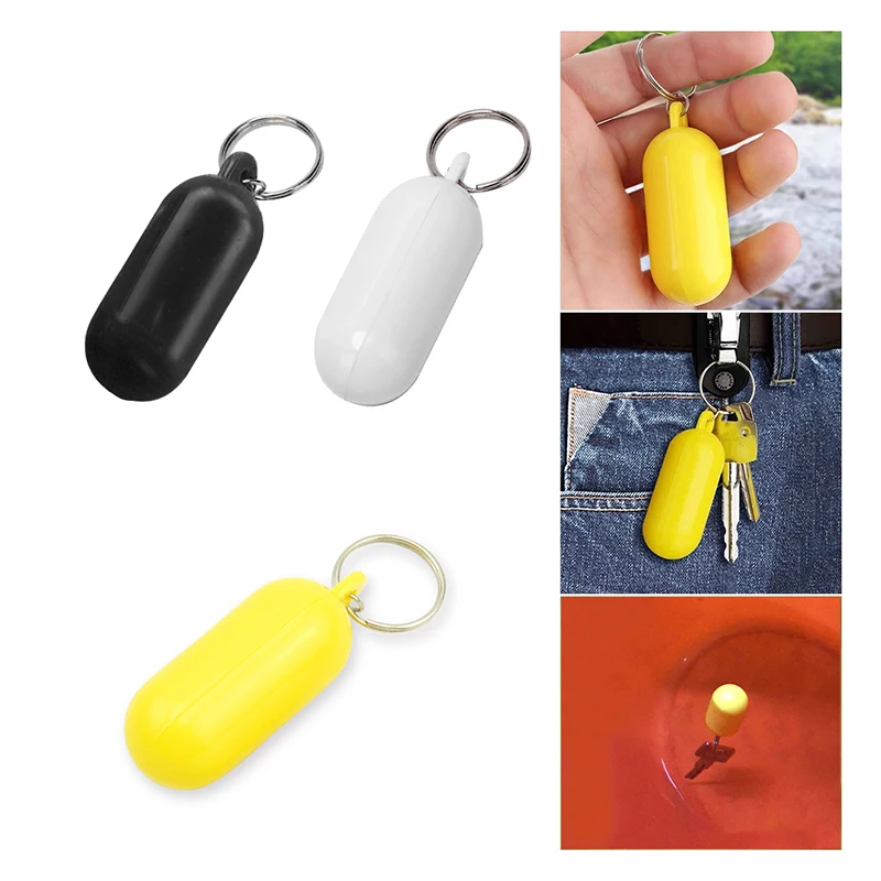 

New Floating Key Ring Portable Float Canal Keychain Plastic Anti-lost Lightweight Swimming Drifting Beach Accessories Key Ring