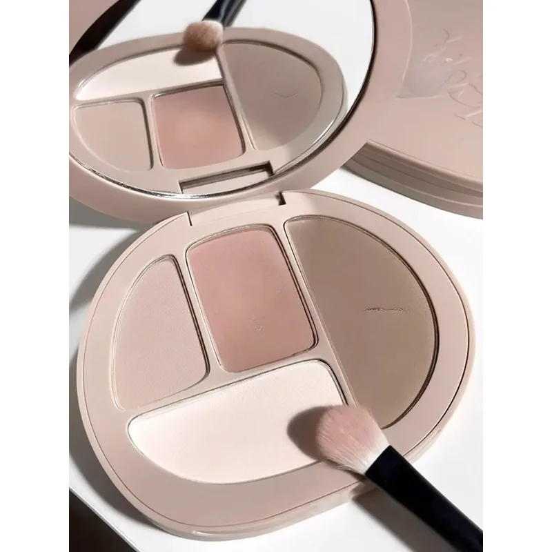 

Highlight facelift plate matte brighten face powder blusher three in one shadow nose shadow female highlight eye shadow plate