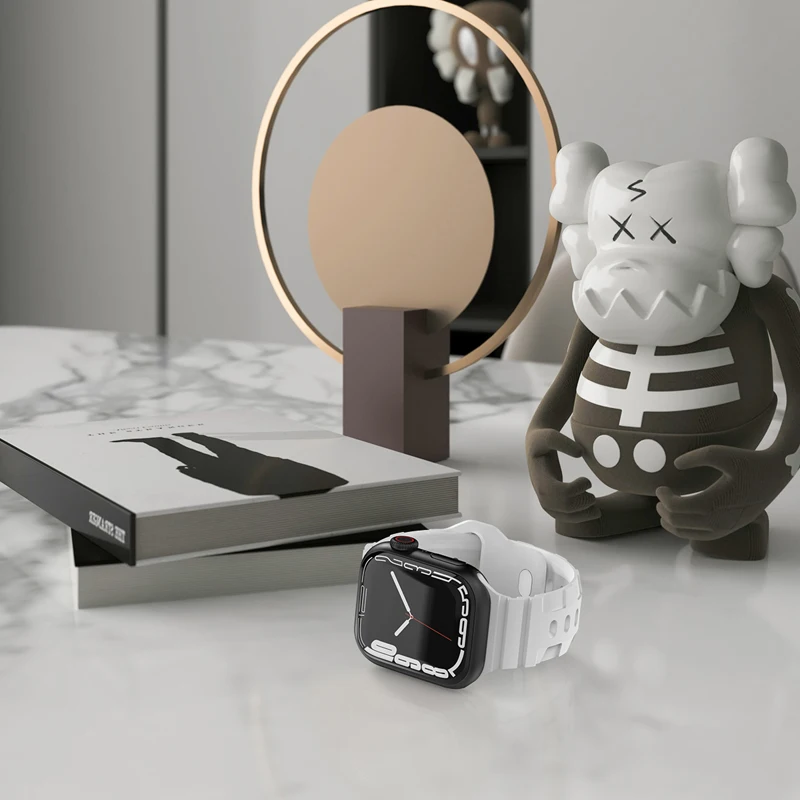 Soft Silicone Strap For Apple Watch Strap 38/40/41Mm, 42/44/45/49Mm Sports Smart Watch Accessory Bracelet Iwatch Series 34567Se8