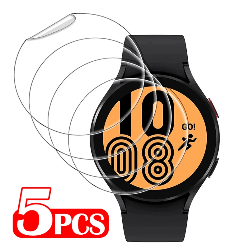 

5pcs Screen Protector for Samsung Galaxy Watch 4/5 44mm 40mm TPU Soft Protective Film for Galaxy Watch 4 Classic 46mm 42mm