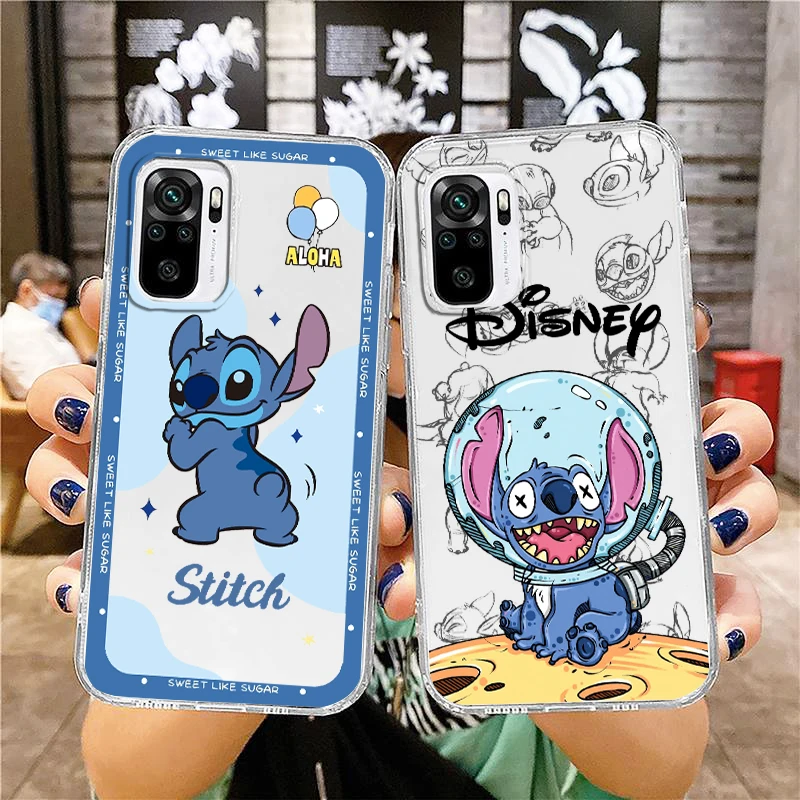 

Disney The Baby Lilo Stitch For Xiaomi Redmi Note 12 10 11 9 Pro Plus Speed 11S 11T 10S 9T 9S 8 5G Transparent Phone Case Cover