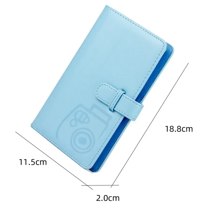 Чистый цвет из искусственной кожи с 96 карманами 3-дюймовый чехол для фотоальбома