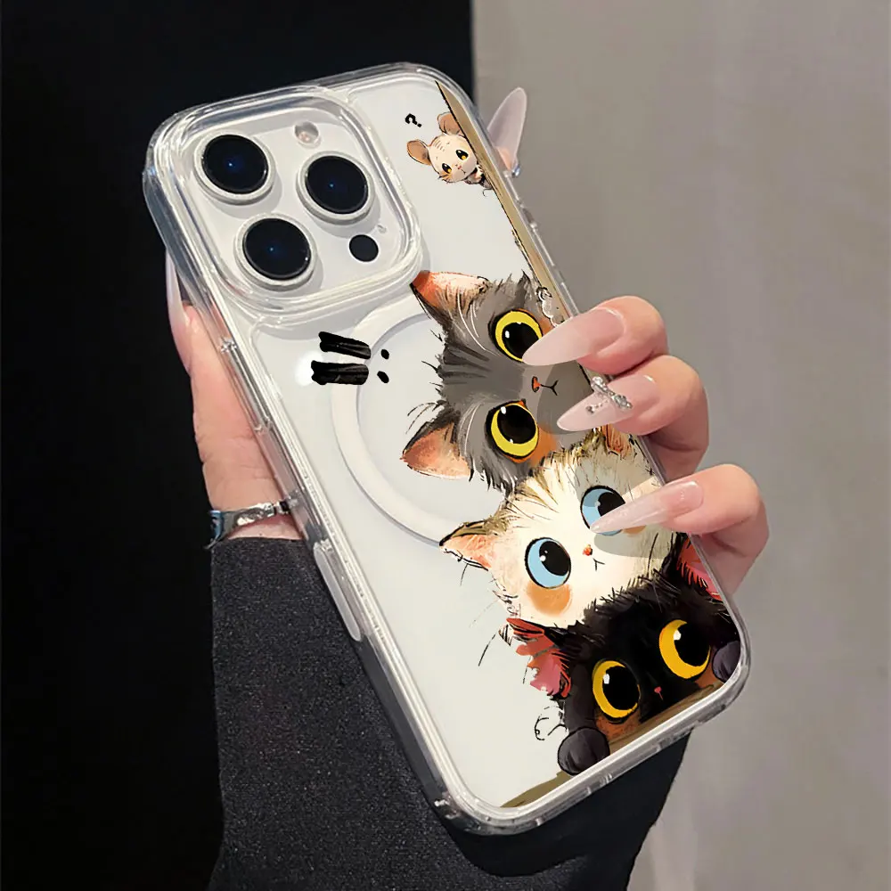 Корейский милый чехол для телефона с беспроводной зарядкой для iPhone 17 16 Pro Max Air 15 12 14 13 11 Pro Max 14 16 15 16E 17E Plus (art.: 3920dc9692278) - 3920dc9692278