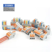5pcs mini quick wire universal compact 23 pin splice push in terminal block 1 in multi out with retaining holes 28 12awg
