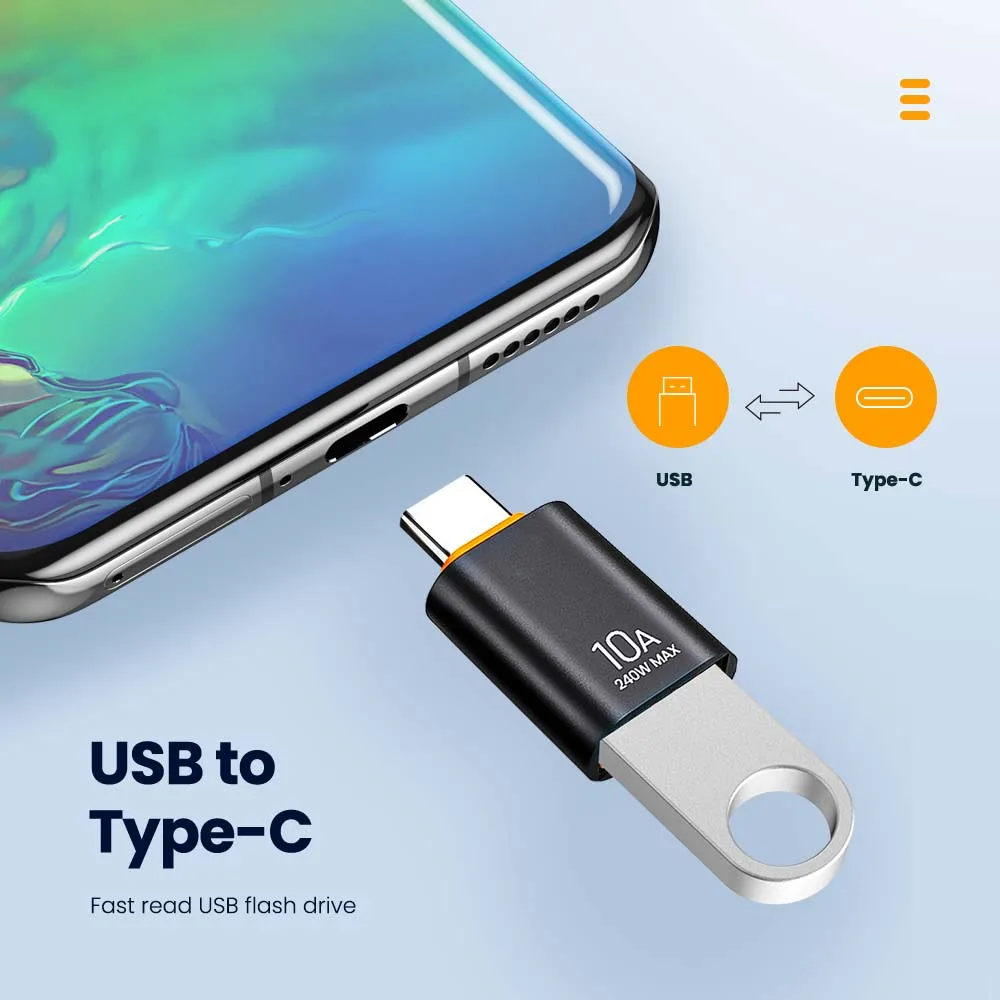 10A USB 3.0 Type-C Data Adapter Type C OTG USB C Male To USB Female Converter For Macbook Xiaomi Samsung S20 Fast OTG Connector images - 6