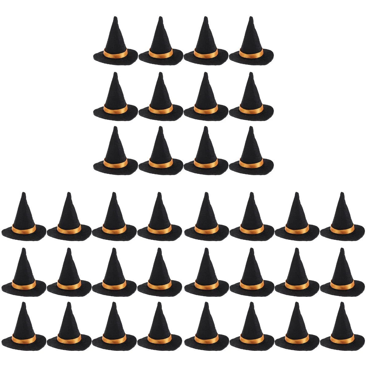 

36 Pcs Mini Witch Hat Halloween Decorative Props Bottle Cover Dinner Table Party Favors Felt Cloth Caps Bottles