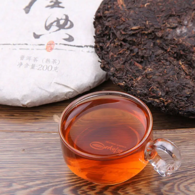 

Big Classic 2018 Yunnan Without Teapot Ripe Pu Er Tea 200g Cakes Tea Pu'er Puer Tea Cooked No Tea Pot