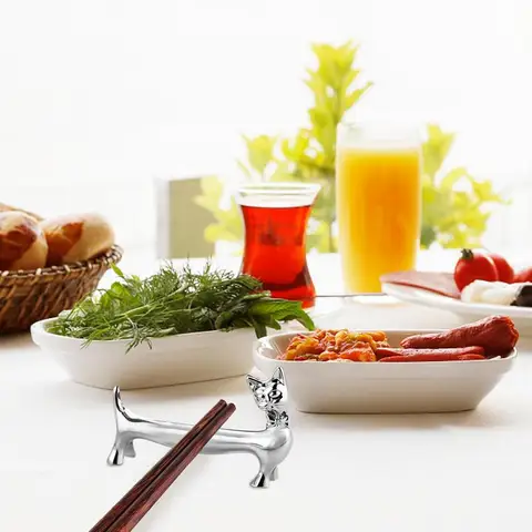 Металлическая подставка для палочек в форме кошки
