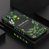 green nature phone case for oneplus 9r 9rt 9 8t 8 7 7t pro 5g liquid silicone cover