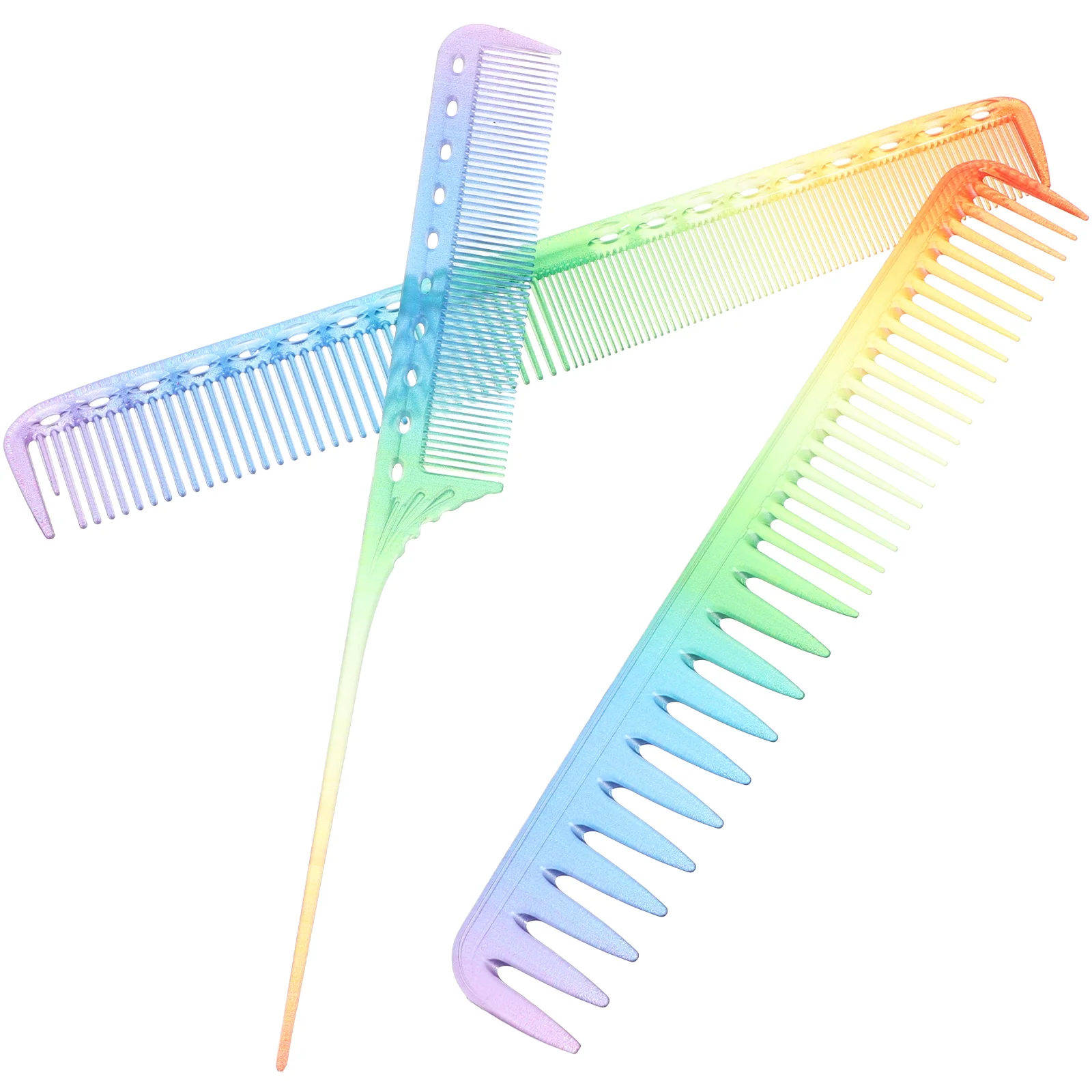 

3pcs Colorful Hair Comb Salon Tooth Comb Household Hair Comb Barber Supply
