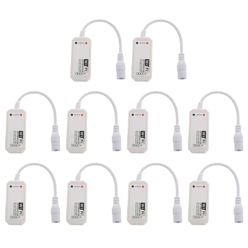 

10-кратный светодиодный Wi-Fi пульт дистанционного управления работает с Alexa/Google Home Голосовое управление для светодиодный RGB светодиодной лент...