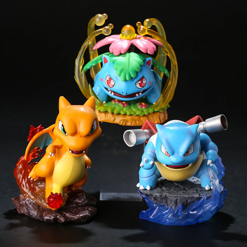 

Pokemon PPAP Charizard Blastoise Venusaur Mini PVC Figure Christmas Birthday Gift Toys