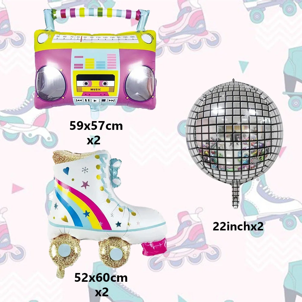 6 шт. фольгированные воздушные шары в стиле ретро