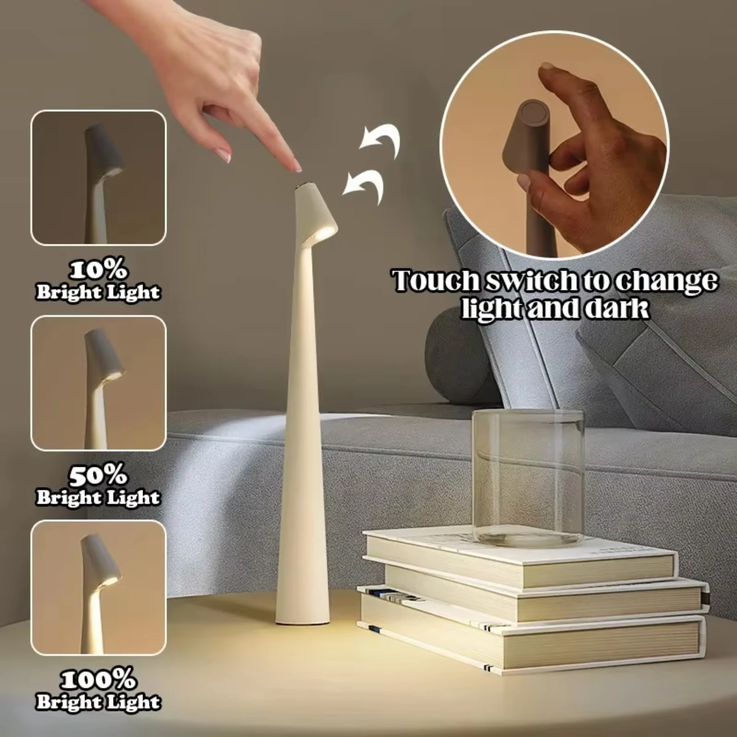 Креативная настольная лампа портативная для чтения регулируемый ночник