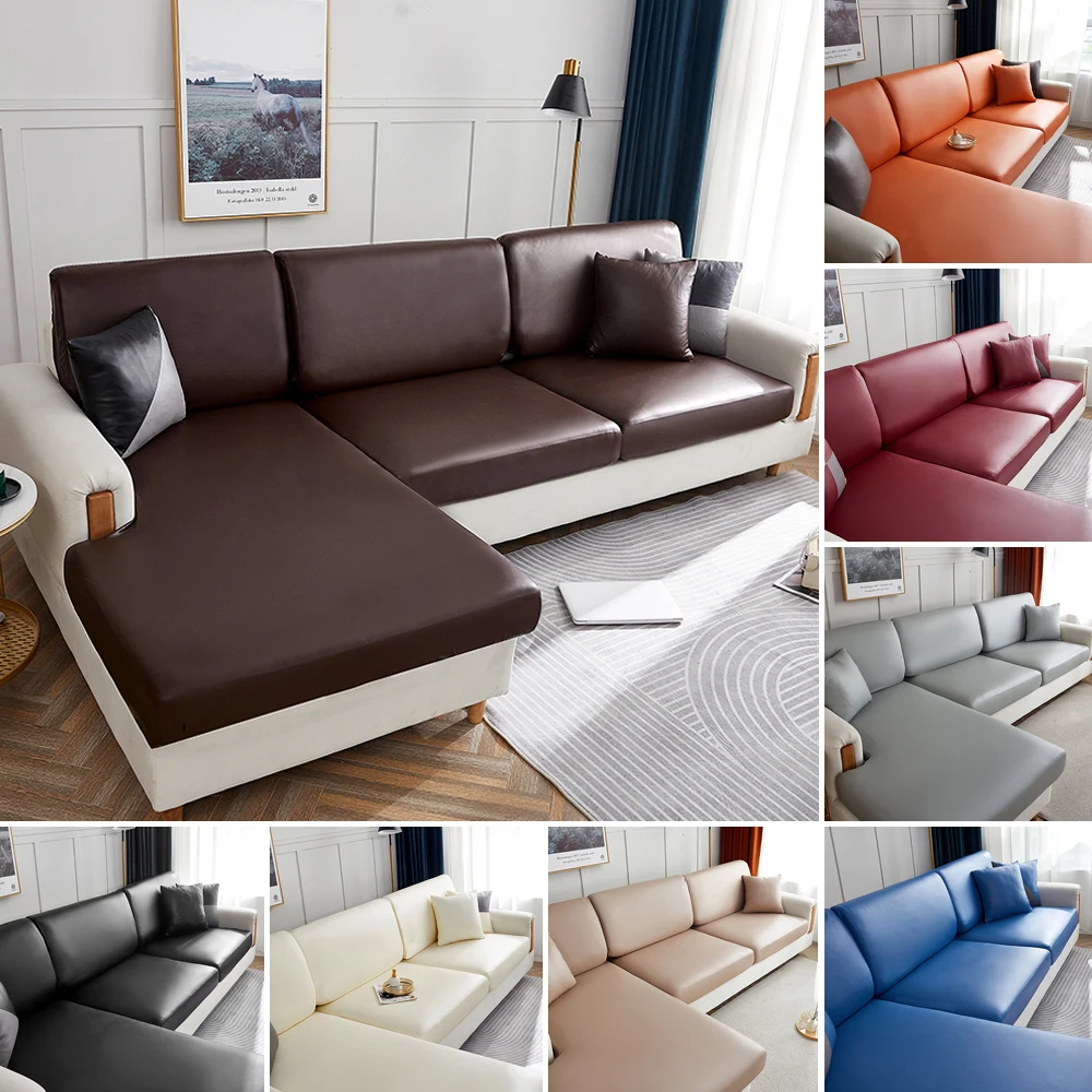 

Waterproof PU Leather Sofa Cushion Cover Replacement for Seat Cushion Slipcover Oil-proof L-shape Corner Sofa Couch Covers