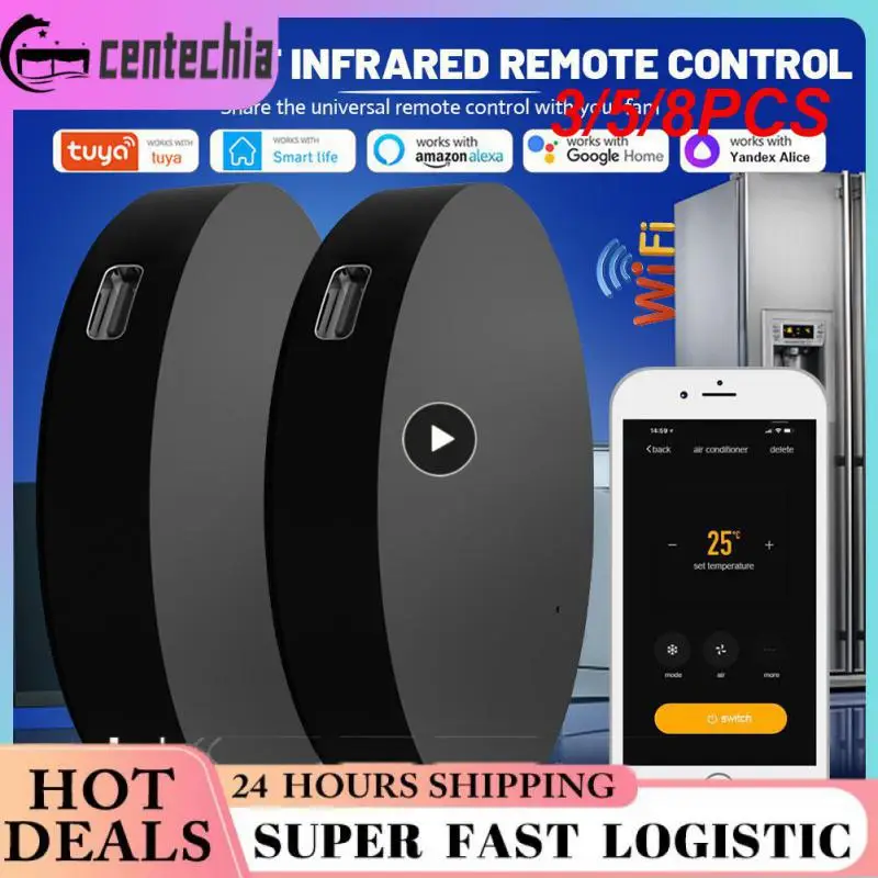 

3/5/8PCS Tuya Smart Home Control Voice Control Smart Ir Remote Control For Tv Dvd Aud Ac App Remote Control Infrared Controller