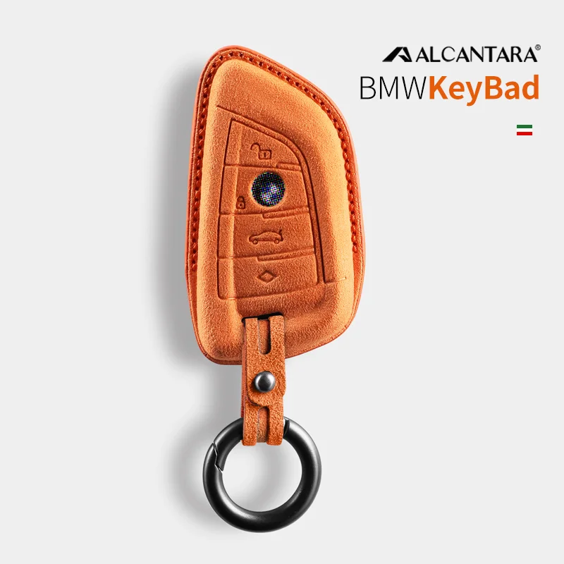 

Alcantara Suede Car Key Case Bag for BMW 1 3 5 6 7 Series X1 X3 X5 X6 X7 G20 G30 G11 F15 F16 G01 G02 F48 Keychain Accessories