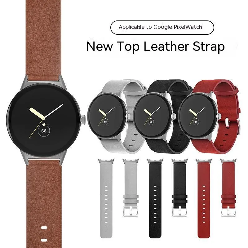 

Ремешок кожаный для Pixel Watch, сменный Браслет с пряжкой для занятий спортом на открытом воздухе