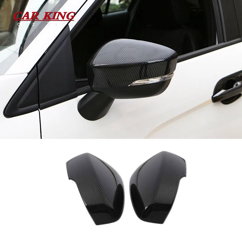 

For Mitsubishi Eclipse Cross 2018 2019 2020 ABS Carbon fibre Auto Side Door Rearview Mirror Cover Trims Car Styling Accessories