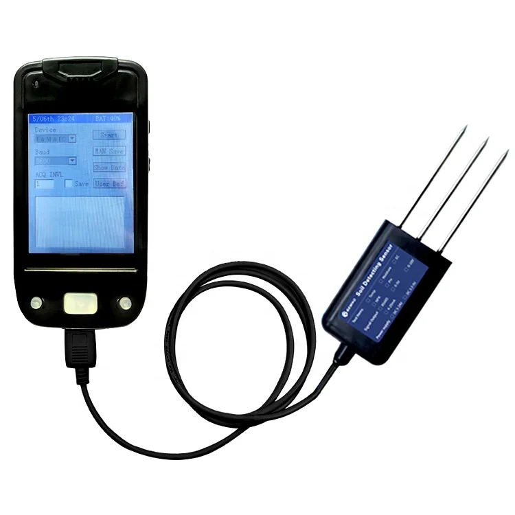 Тест датчика температуры и влажности почвы EC 3 в 1 для умной теплицы