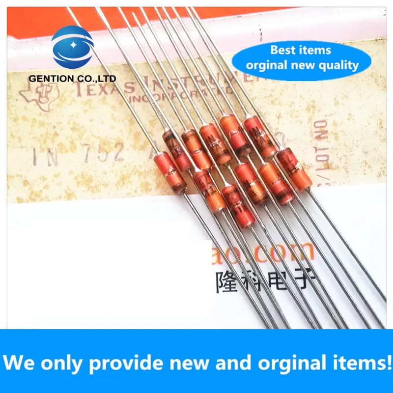 

10 шт. 100% Новый оригинальный прецизионный стабилитрон 5,6 В 1N752A прямой разъем DO-7