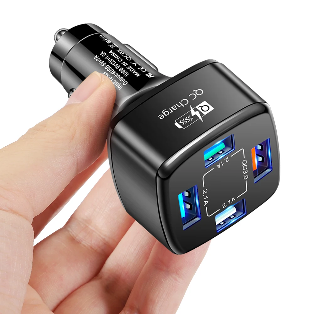 Автомобильное зарядное устройство DC 12-32 В с 4 USB-портами 35 Вт 7A QC 3 0 - купить по