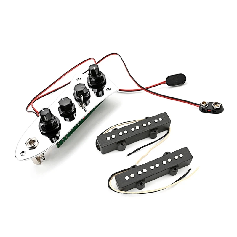

Metal Prewired Fully Loaded Guitar Bass Control Plate & Bass Pickup Bridge Kit