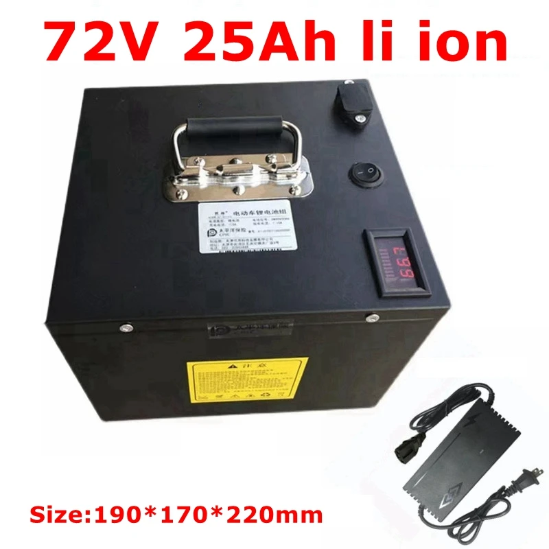 

BLN72v 25ah batteria agli ioni di litio 18650 BMS li ion per bici elettrica 3000w motore triciclo scooter bici furgone veicolo +