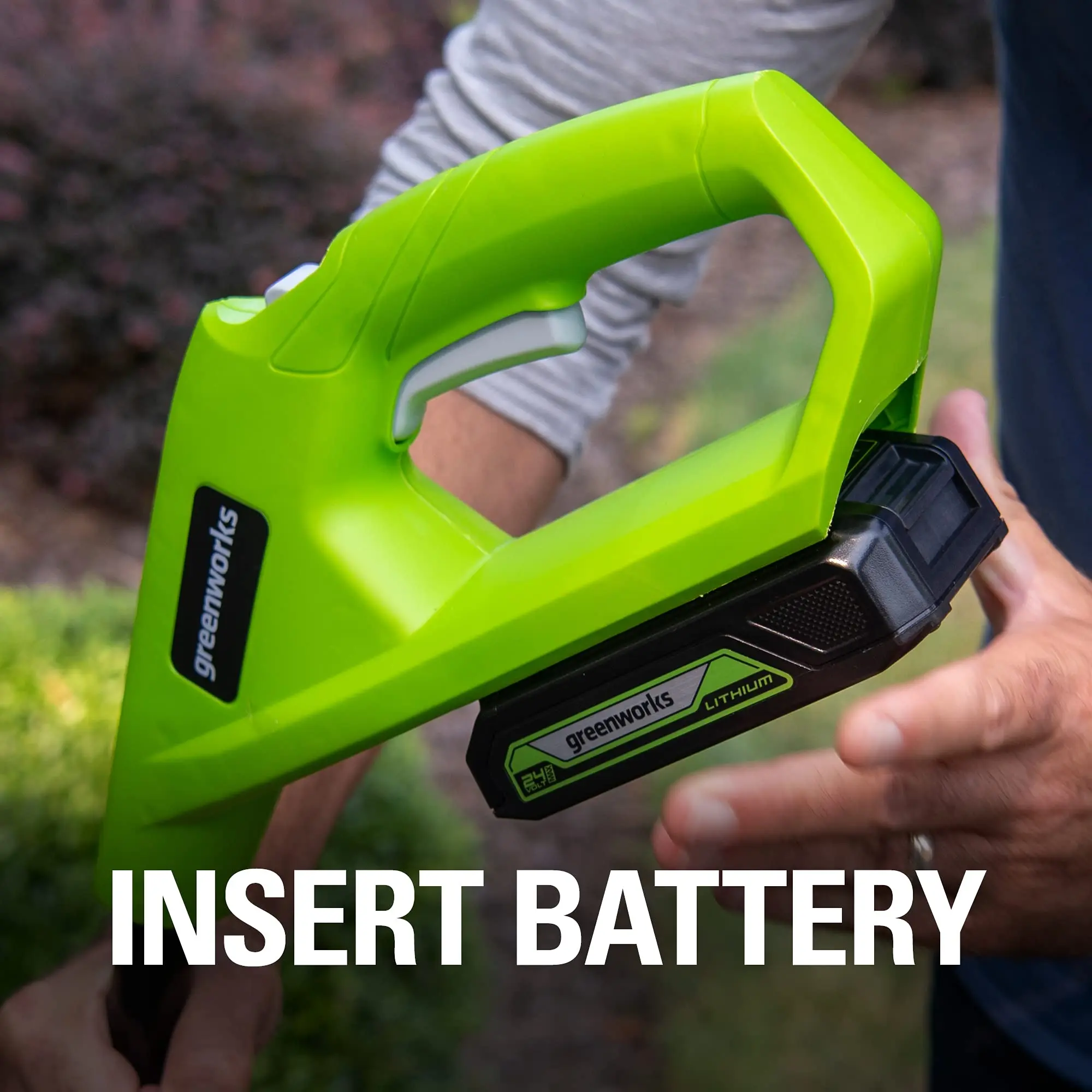 Аккумуляторная батарея Greenworks 24V 10 TORQDRIVE ™   Триммер для струн, аккумулятор и зарядное устройство в комплект не входит (art.: 3920d3dee864f) - 3920d3dee864f
