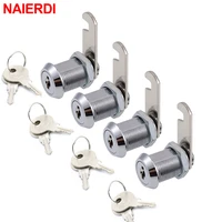 naierdi 4 pack cabinet locks with iron keys cam cylinder lock secure drawer mailbox padlock file rv storage locks hardware