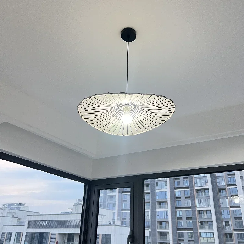 Современные ретро тканевые подвесные светильники в виде листьев лотоса