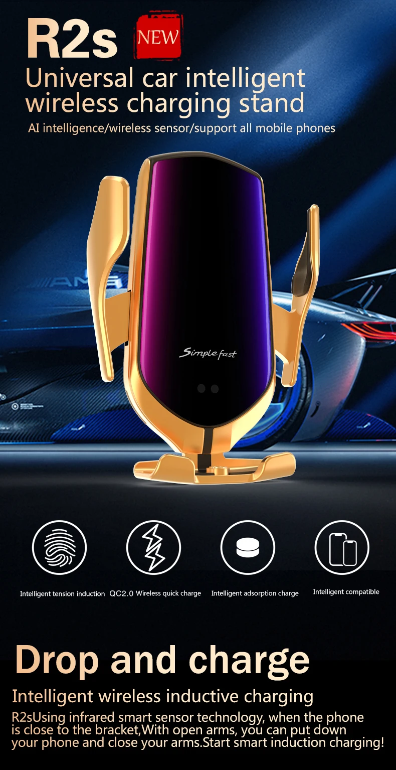 

Автомобильный держатель для телефона 2022 R2S для автомобильного вентиляционного отверстия/CD слота, держатель для телефона, подставка для iPhone ...