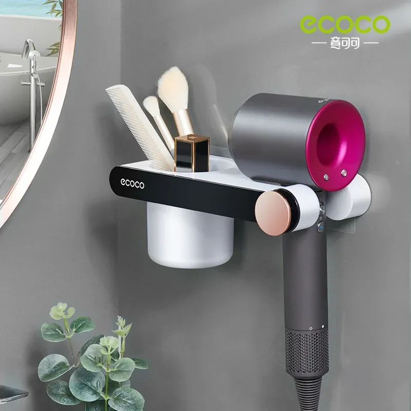 

NEW2023 Hair Dryer Holder Curling Iron Shelf For Bathroom Storage Rack Hair Straightener Organizer Bathroom Accessories Set Home