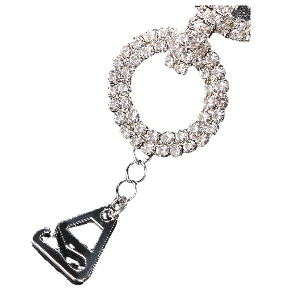 Simple Circular Ring Rhinestone Shoulder Chain for Women Tops Fashion Strap Bra Lingerie Body Chains Jewelry Dress Accessories