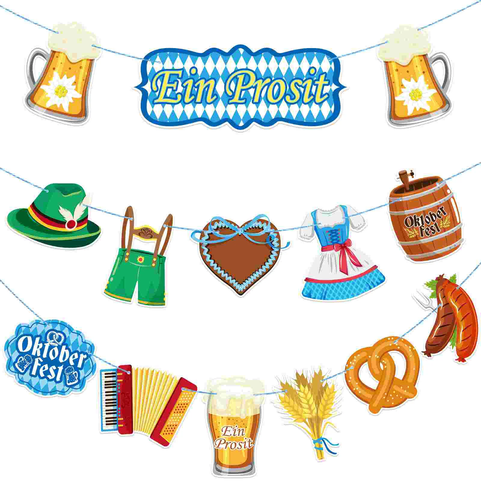 

Flag Garland Party Latte Oktoberfest Hanging Banner Decoration Decorations Beer Backdrop Octoberfest Christmas