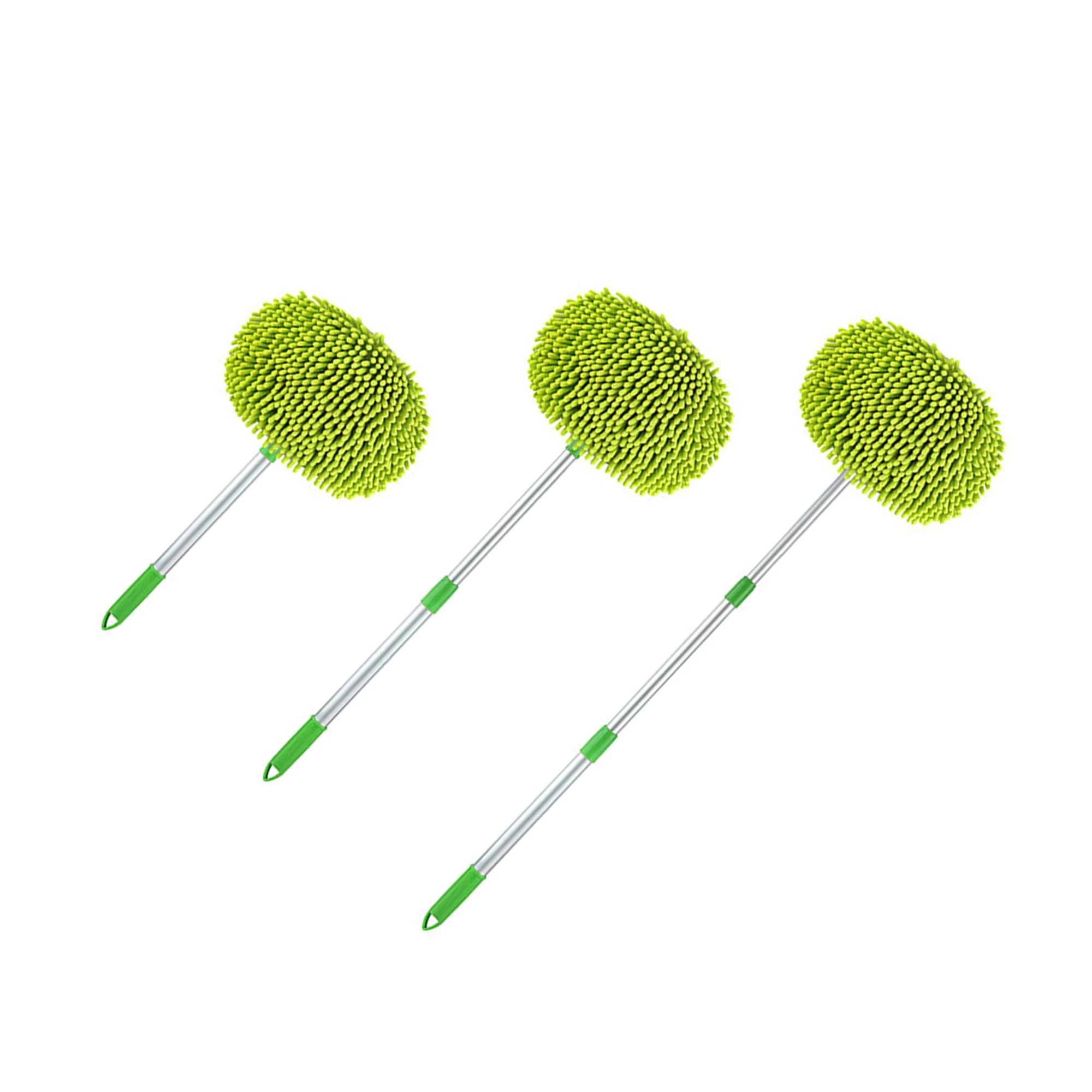 

Chenille Microfiber Duster Brush Tool Mitt 3-section connecting rods with Long Handle Car Wash Mop