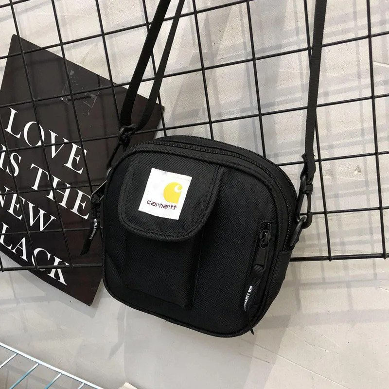 

YoReAi Man's Student Fashion Small Canvas Shoulder Bag Trend Hip Hop Bags Cute Girl Mobile Phone Storage Package Travel Pouch