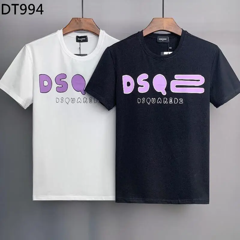 

2022 New Style Dsquared2 Cotton Round Neck Short Sleeve Shirt Letter Print Casual Top T-shirt DT995#